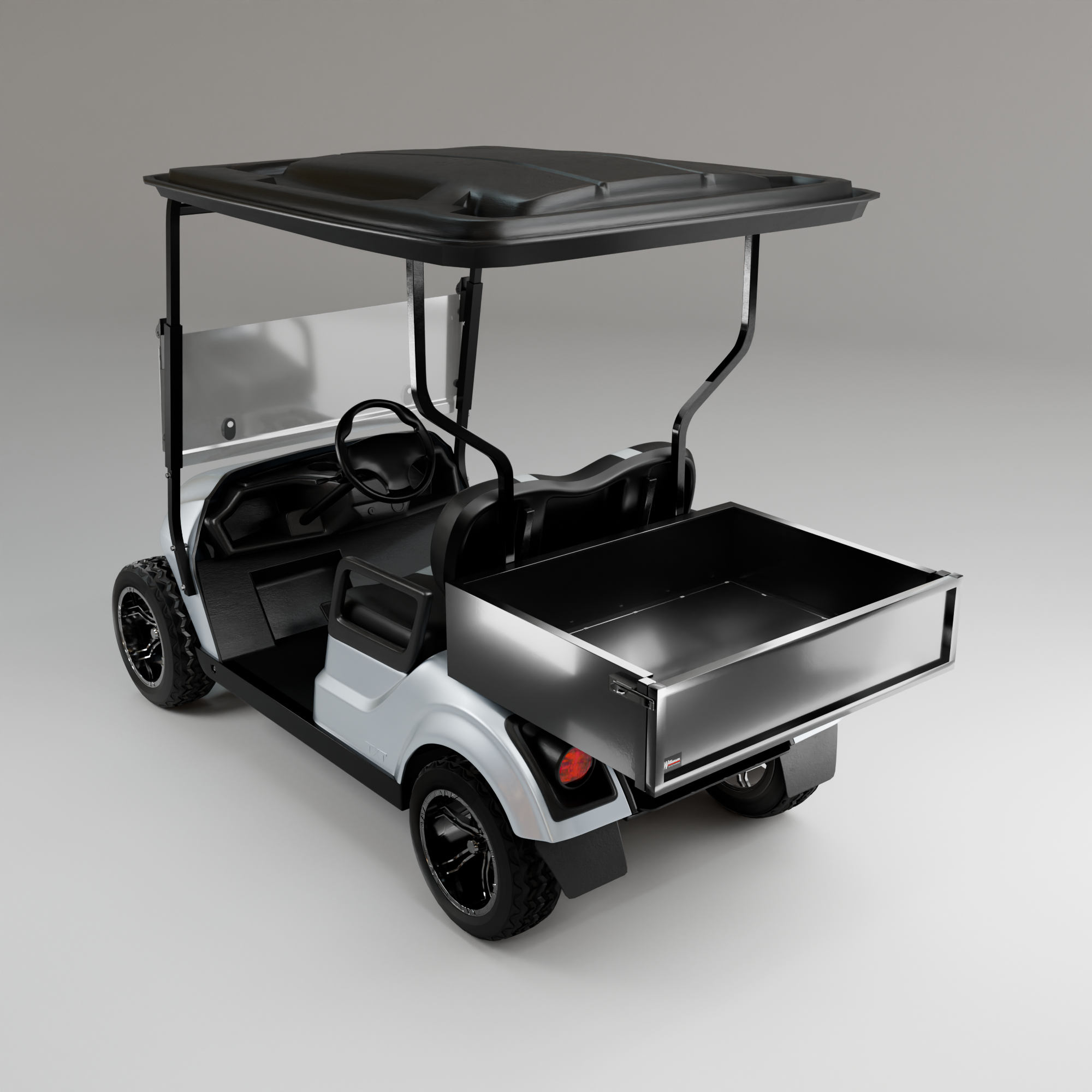 Heavy-Duty Steel Golf Cart Cargo Box