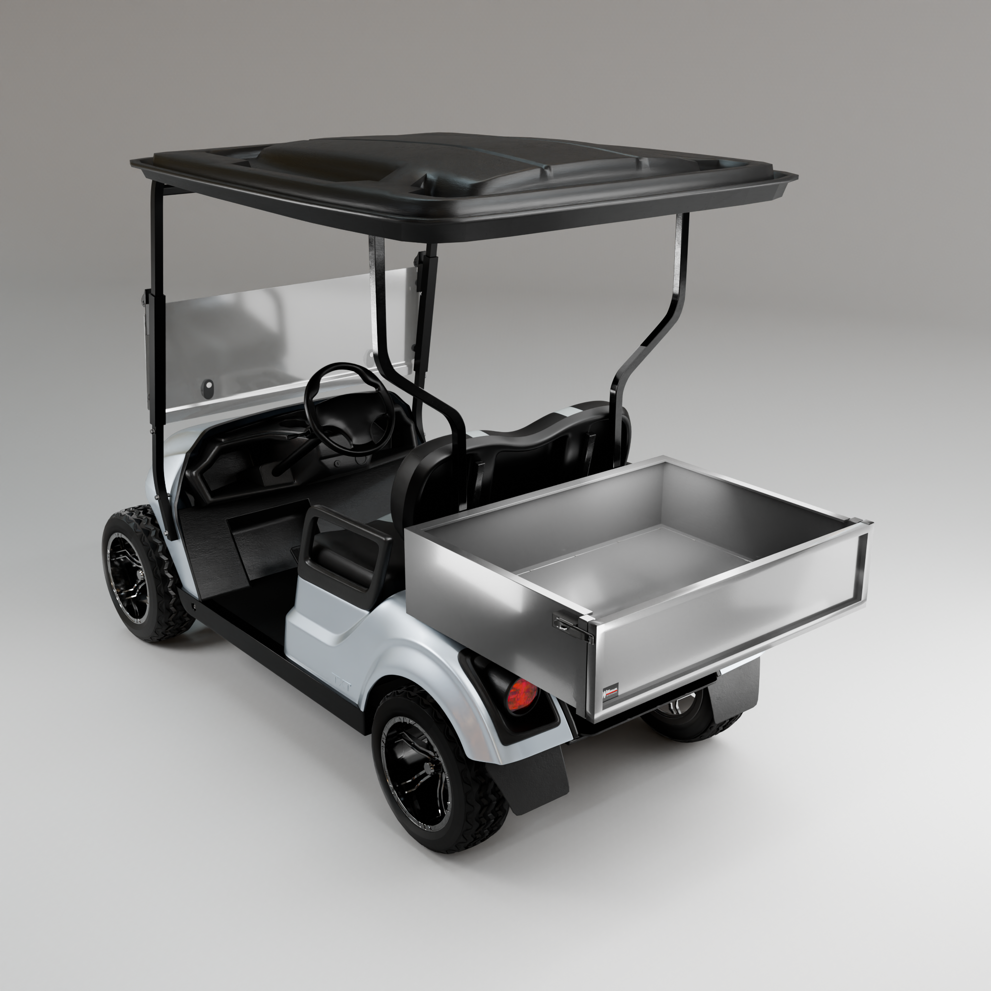 Heavy-Duty Steel Golf Cart Cargo Box