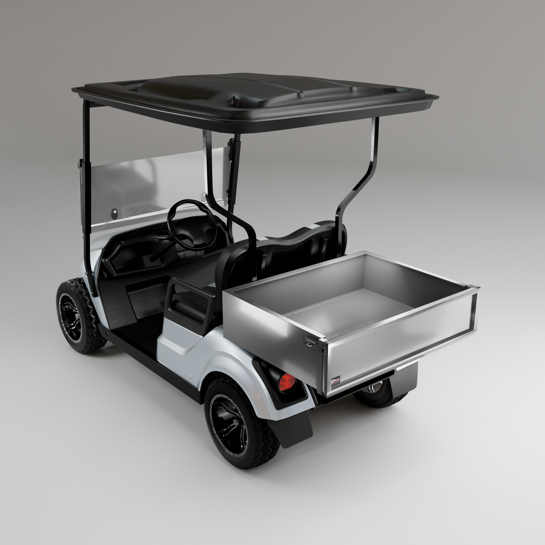 Heavy-Duty Steel Golf Cart Cargo Box