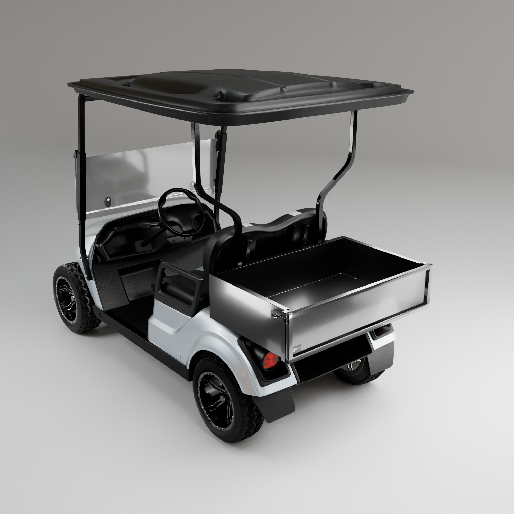 Heavy-Duty Steel Golf Cart Cargo Box