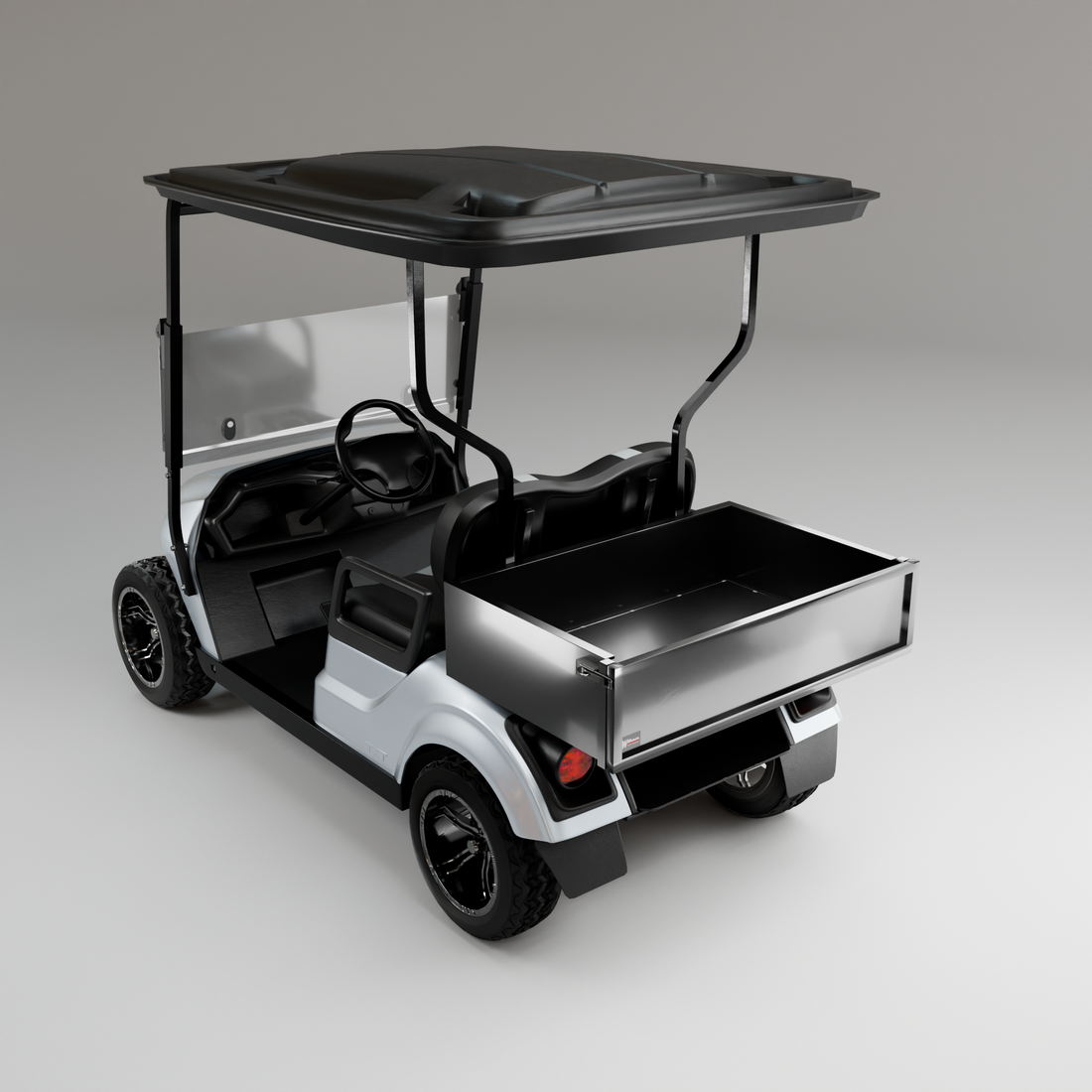 Heavy-Duty Steel Golf Cart Cargo Box