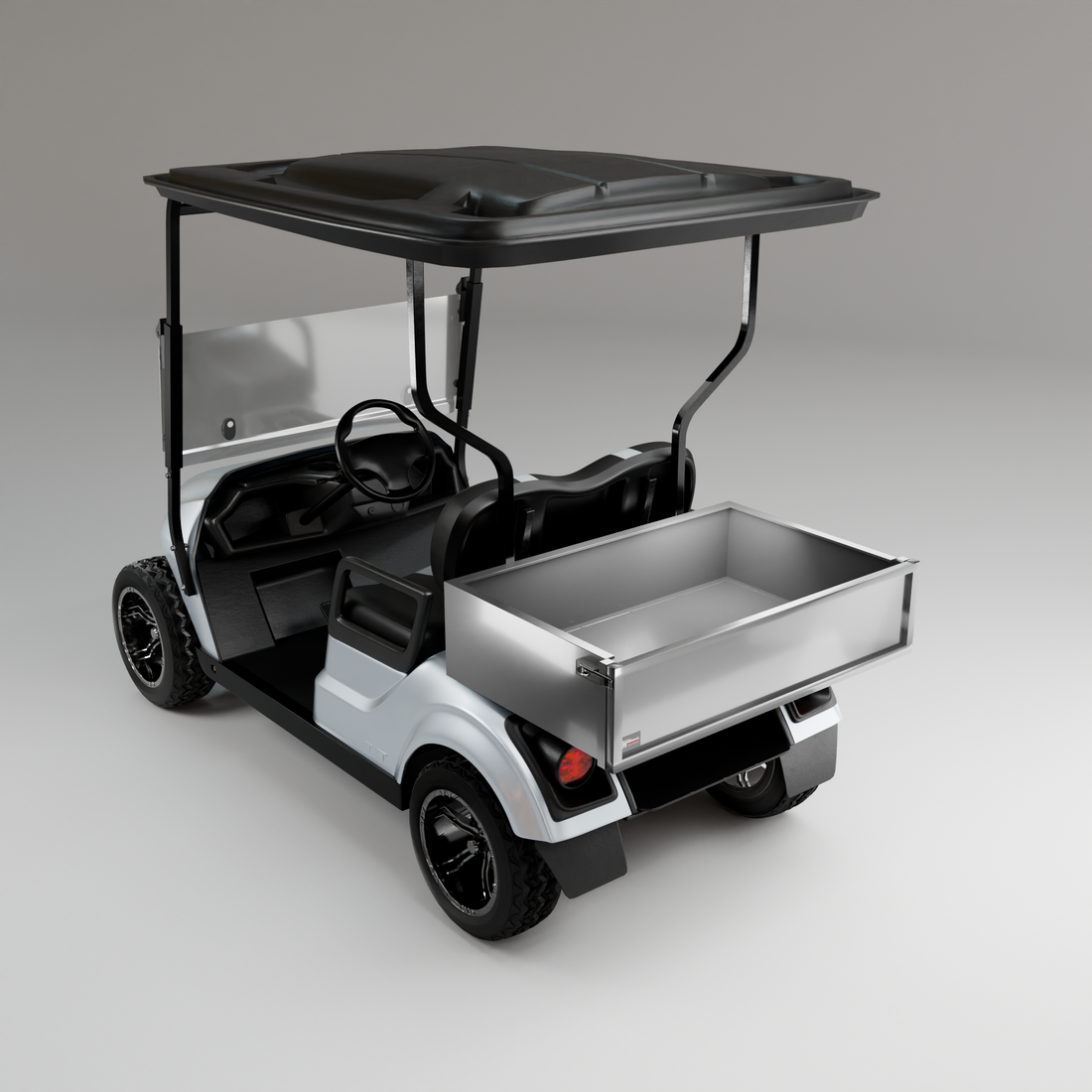 Heavy-Duty Steel Golf Cart Cargo Box