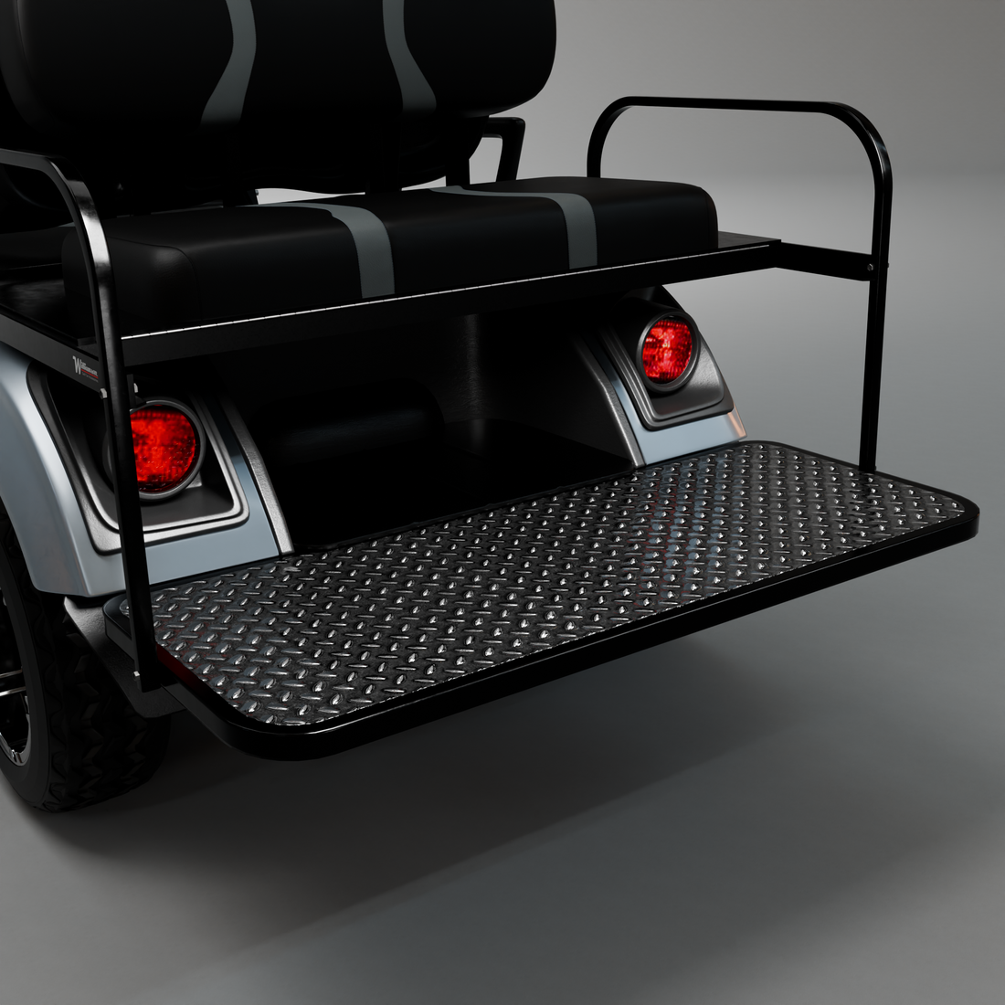 Black Powder-Coated Footboard