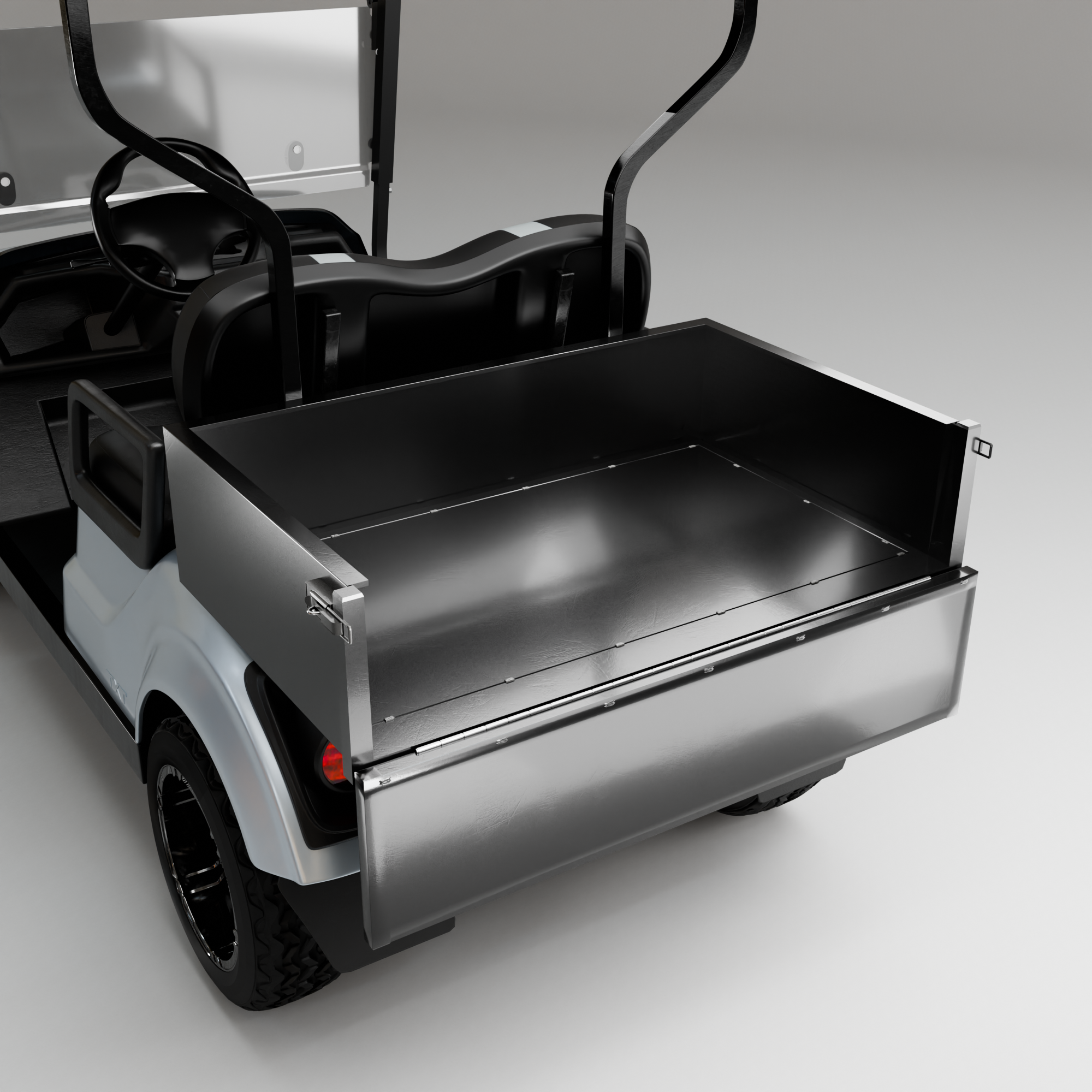 Heavy-Duty Steel Golf Cart Cargo Box